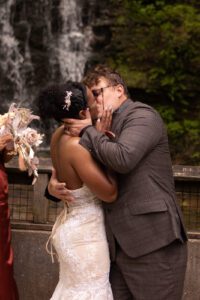 Intimate waterfall wedding in Kentucky
