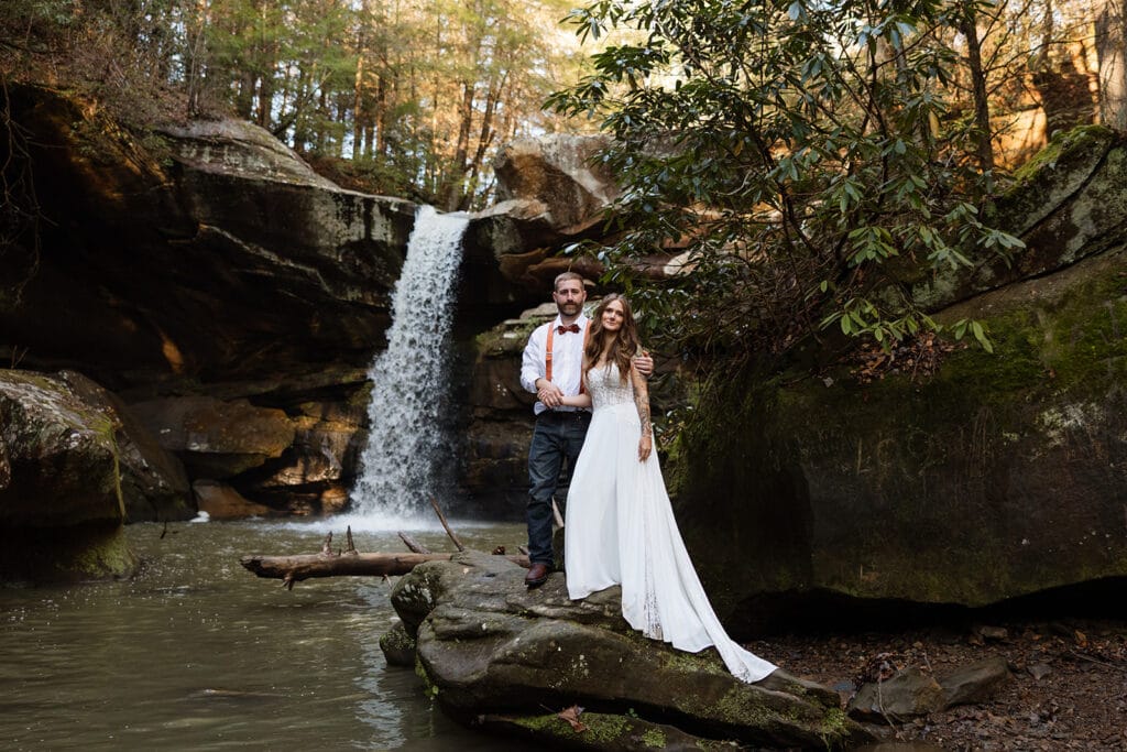 Waterfall elopement in Kentucky