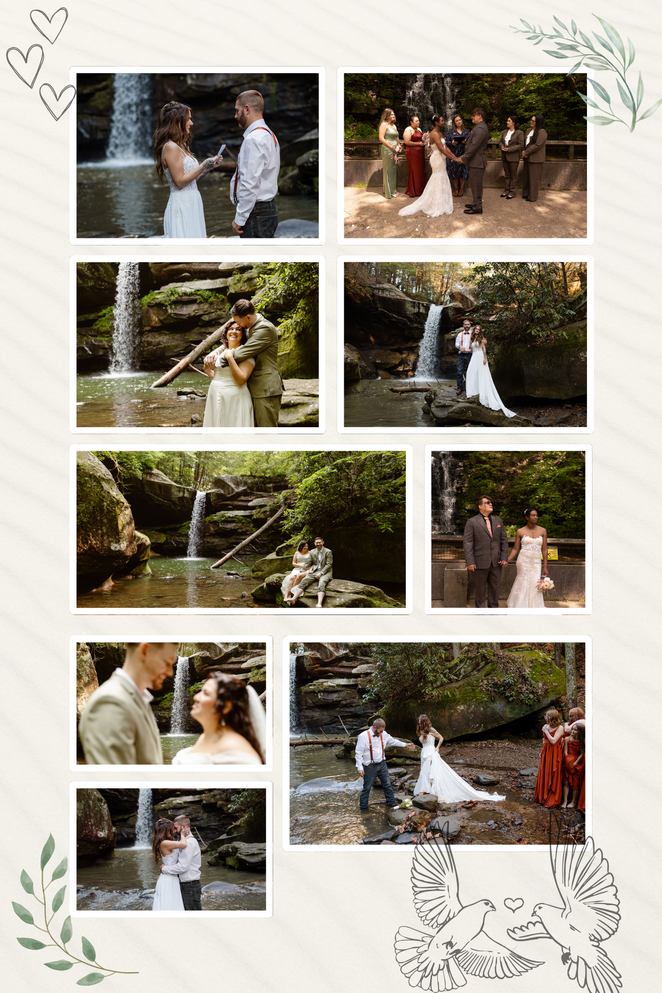 Kentucky elopement at iconic waterfall